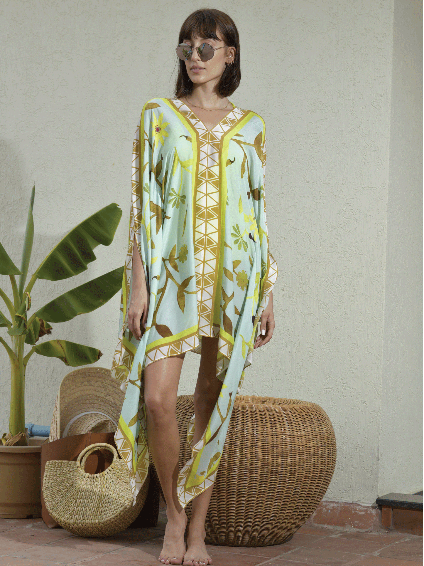 Alanna Spice Market Kaftan (Aqua)