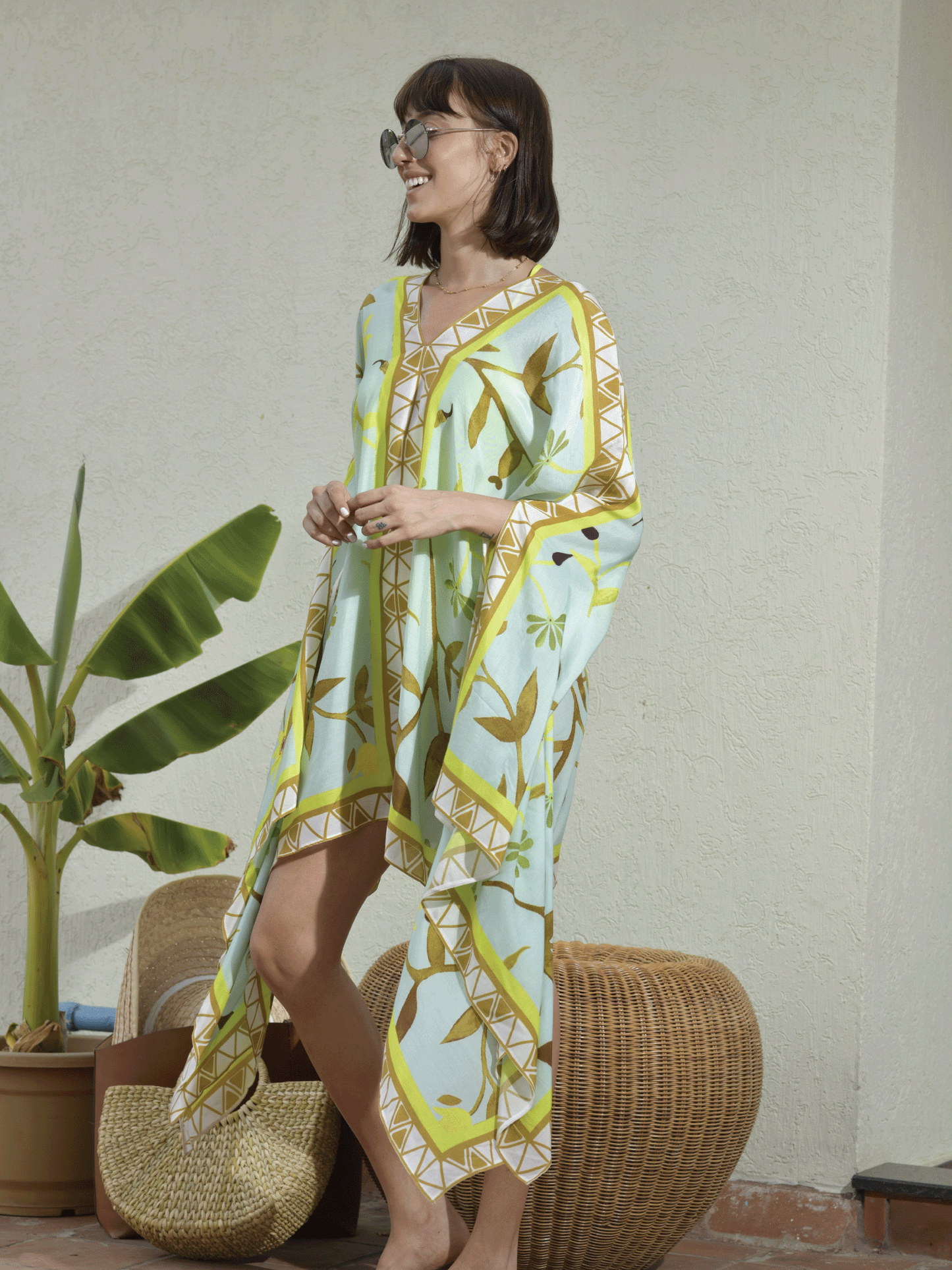 Alanna Spice Market Kaftan (Aqua)