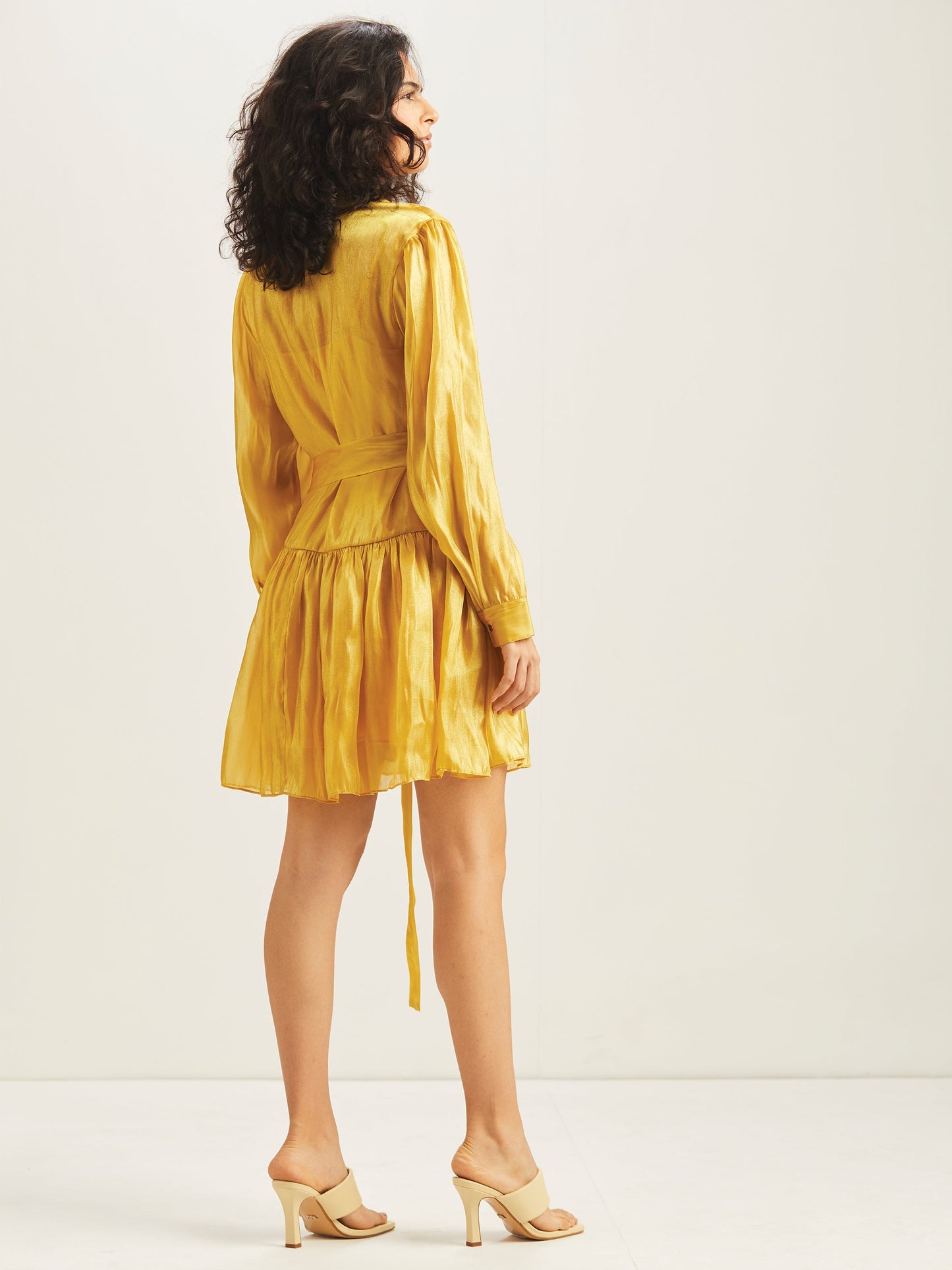 Eva Short Shirt Dress Mustard