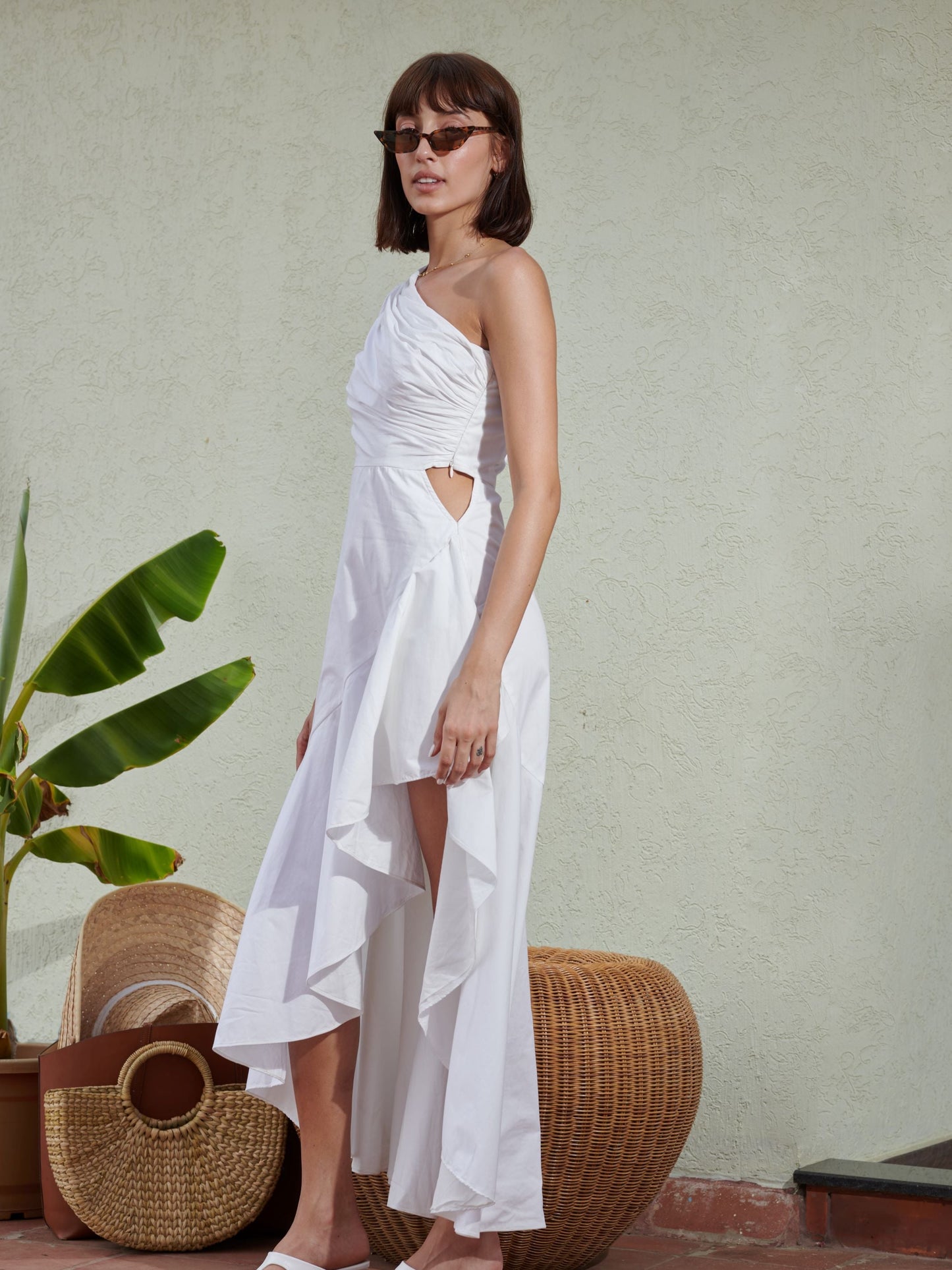 Aphrodite off Shoulder Asymetrical Dress