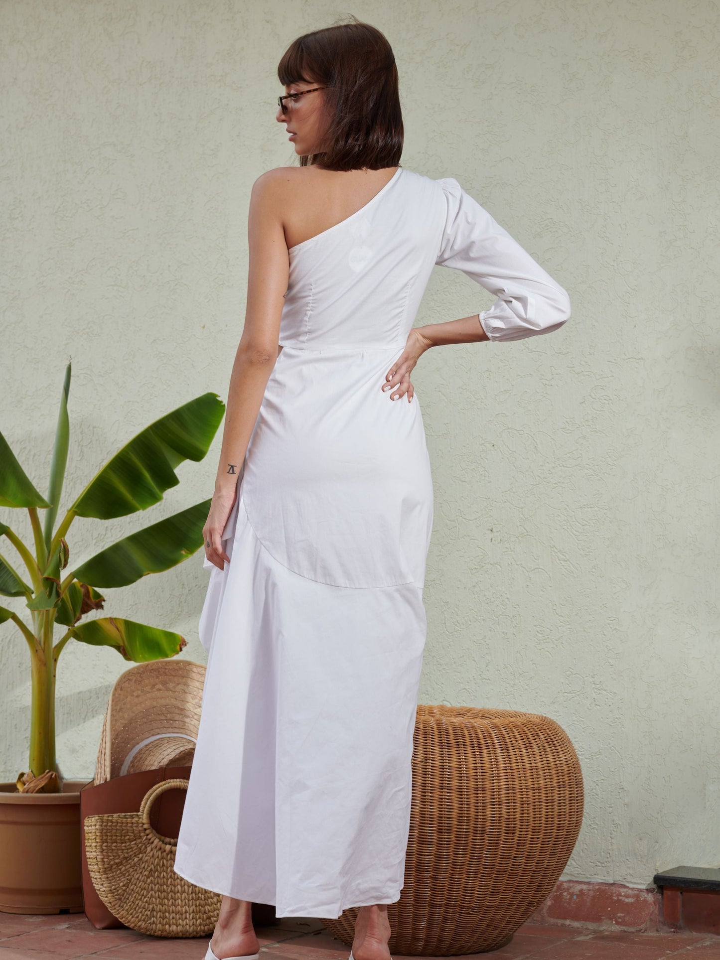 Aphrodite off Shoulder Asymetrical Dress