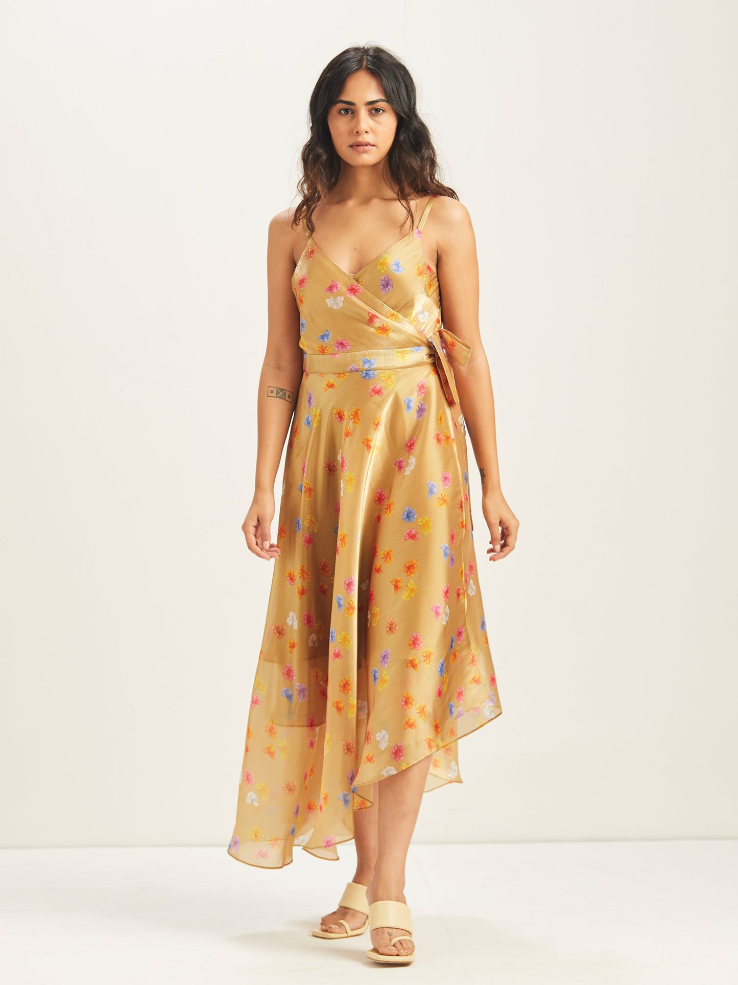 Calista Asymmetrical Wrap Dress