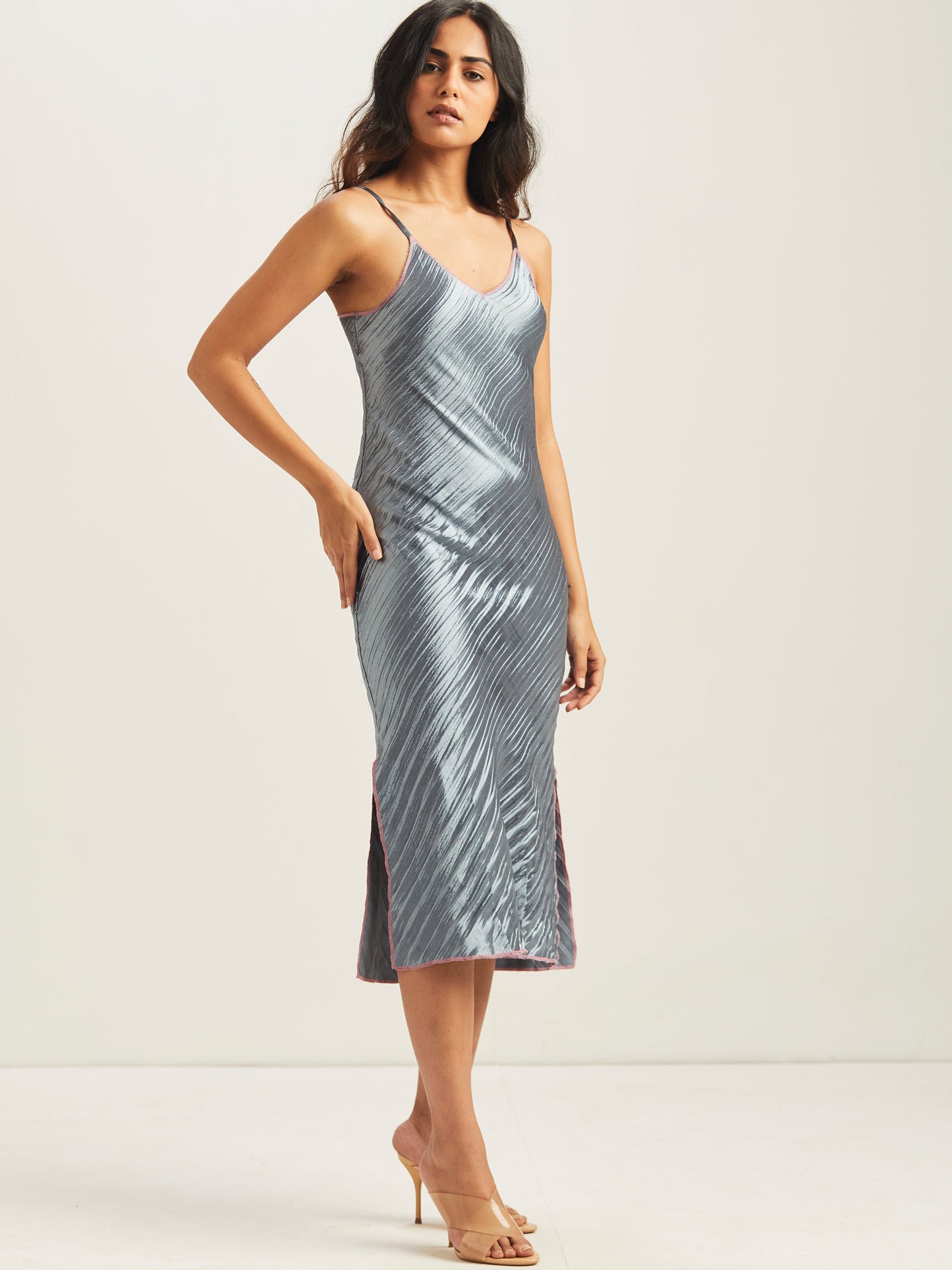 Hayat Pleated Bias Slip Dress