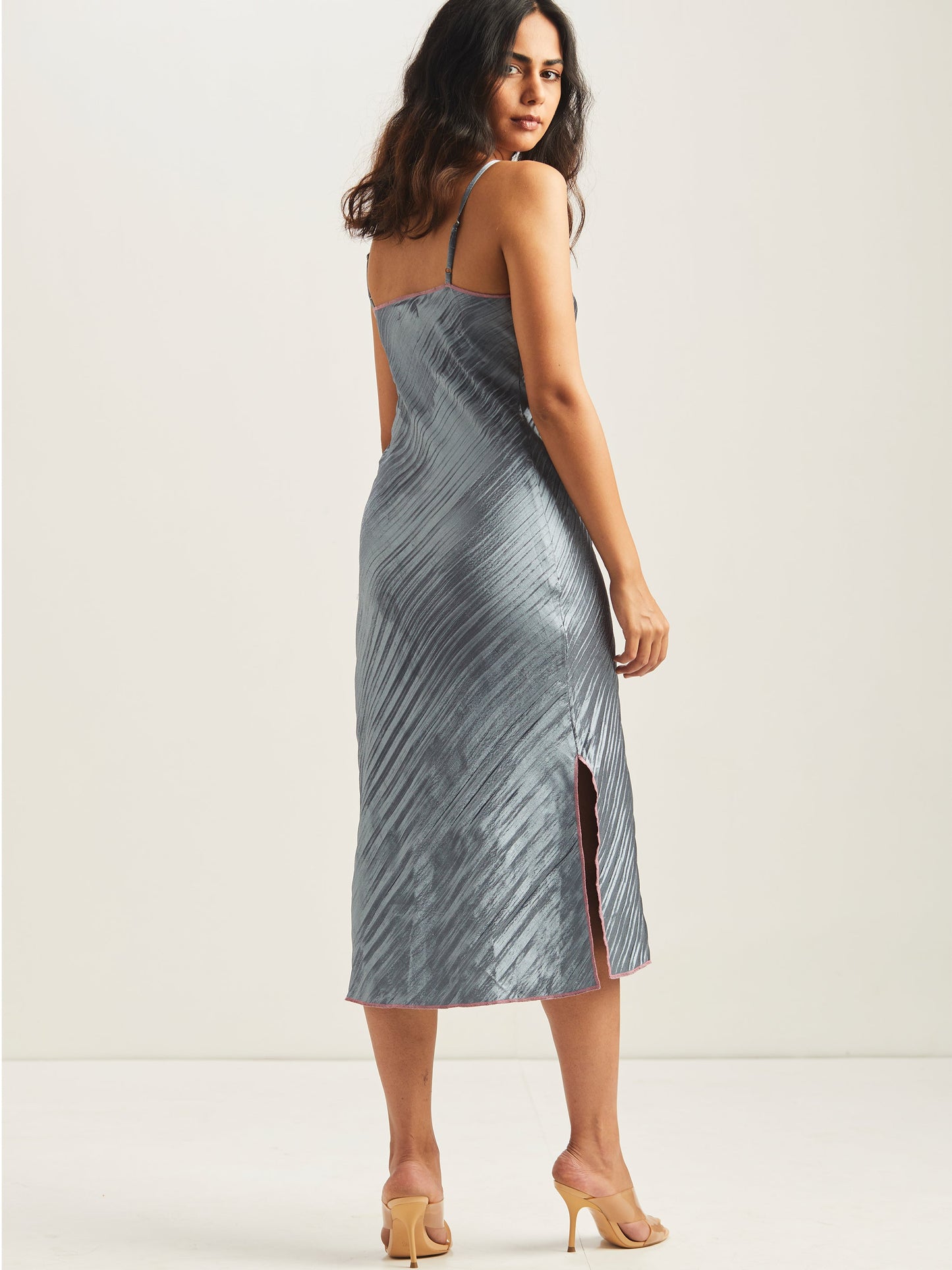 Hayat Pleated Bias Slip Dress