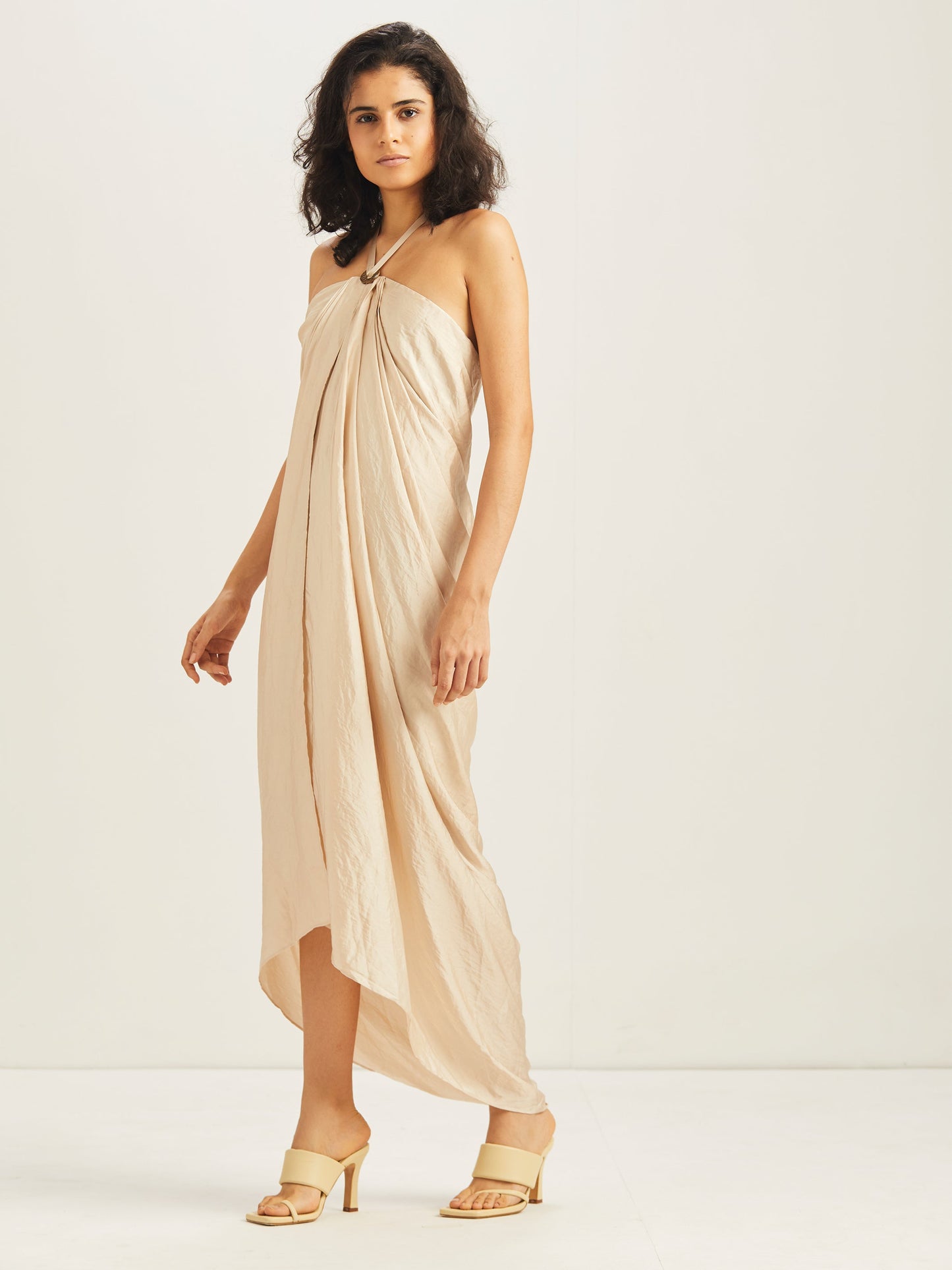 Girlfriend Sarong Dress - Champagne