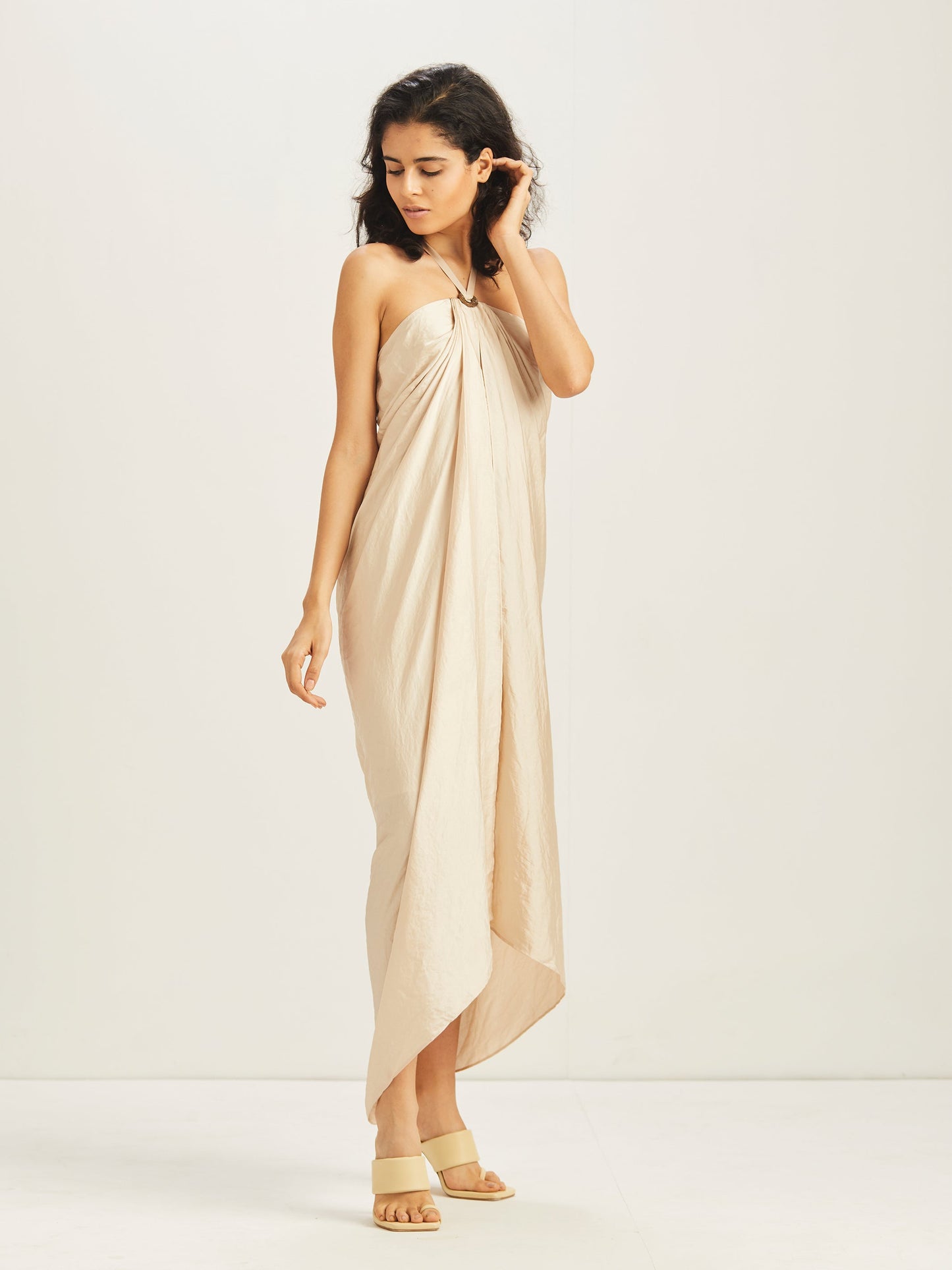 Girlfriend Sarong Dress - Champagne