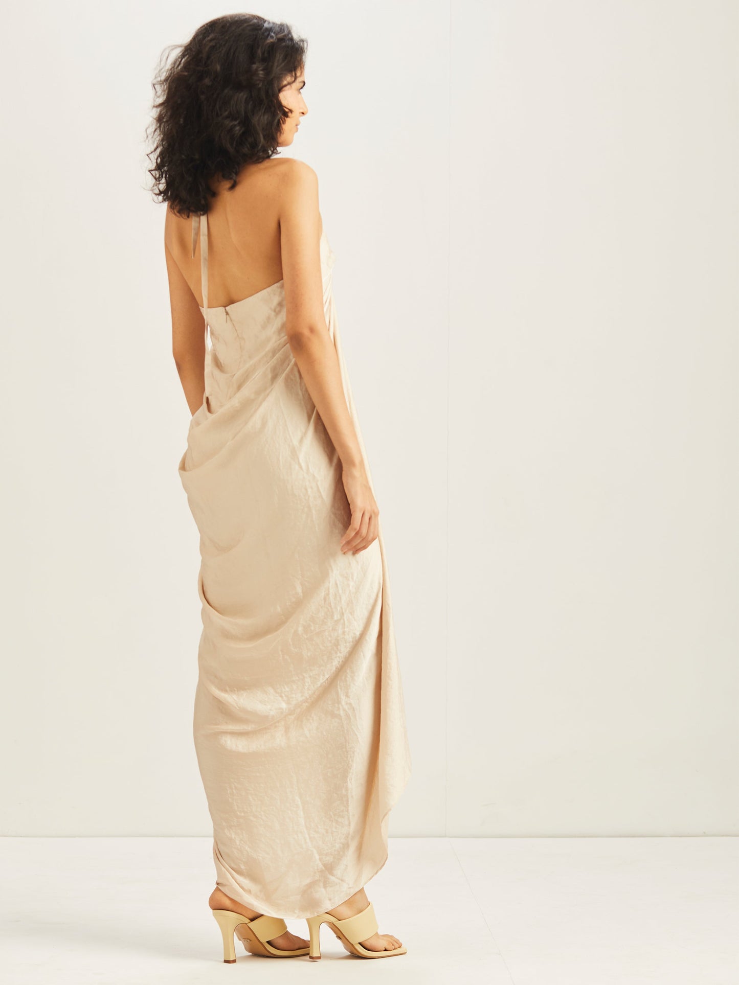 Girlfriend Sarong Dress - Champagne